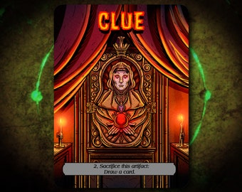 CLUE Hand Drawn Token for Magic the Gathering MTG!