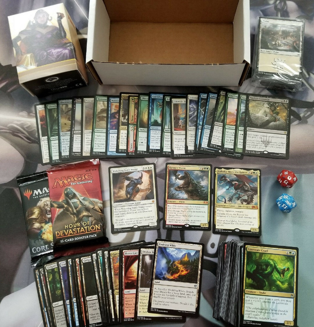 Starter Magic the Gathering MTG Card Collection W/ Rares, Mythics 2 Boosters Etsy