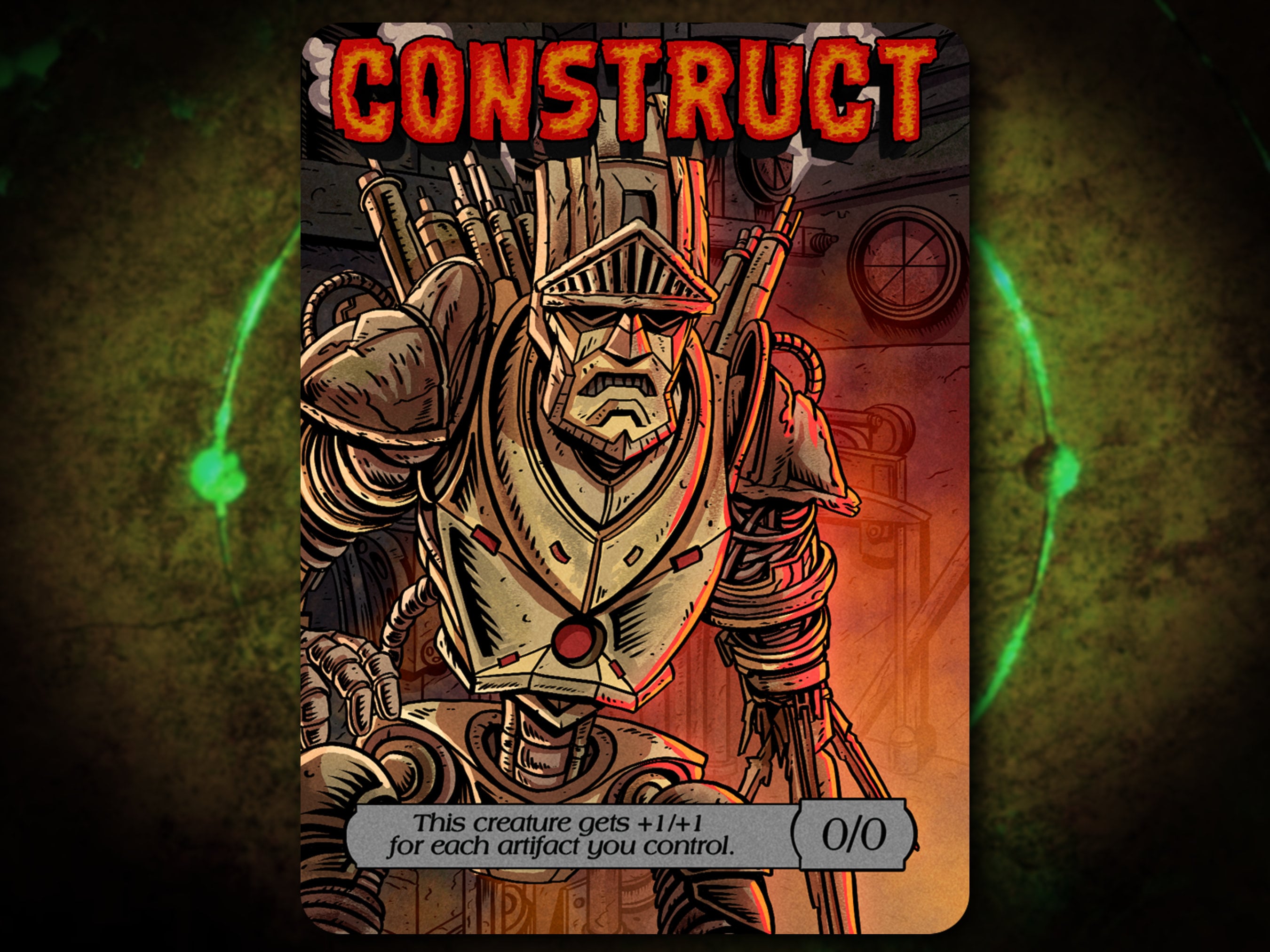 Construct 0/0 Full Art Token [hand Drawn by Darkside Tokens] Magic the ...