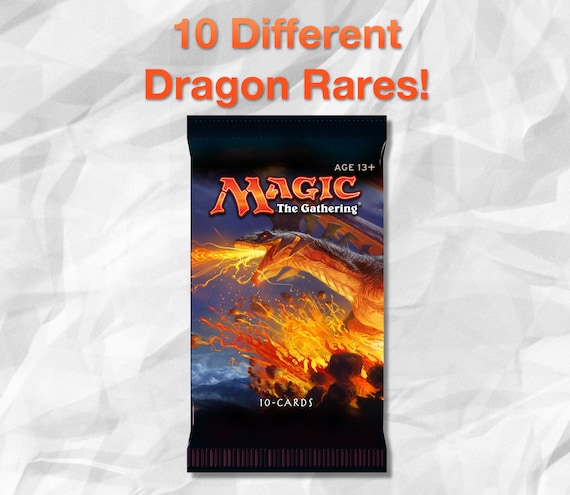 Collection of 10 Dragon Lot Magic MTG W/ ALL Rares & Mythic Rares! - Etsy