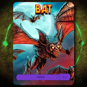 Żeton pełnej grafiki Bat 1/1 [przez Darkside Tokens] Magic the Gathering MTG!