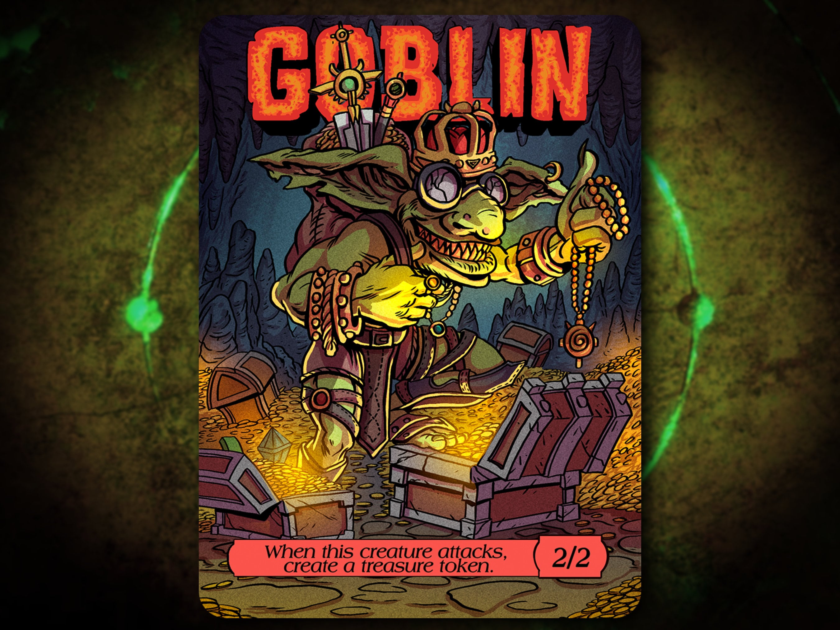 MTG ゴブリン シャーマン トークン 4枚 マジック・ザ・ギャザリング】オリジナルアルミトークン
