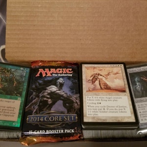 500+ Magic: the Gathering MTG Card Collection w/ Rares, Mythic Rares, PLANESWALKER, bonus Booster Pack, Storage Box & more!