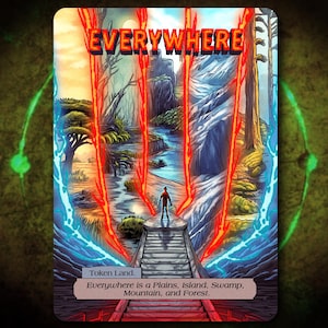 Everywhere Full Art Land Token [Hand Drawn by Darkside Tokens] Magic the Gathering MTG!
