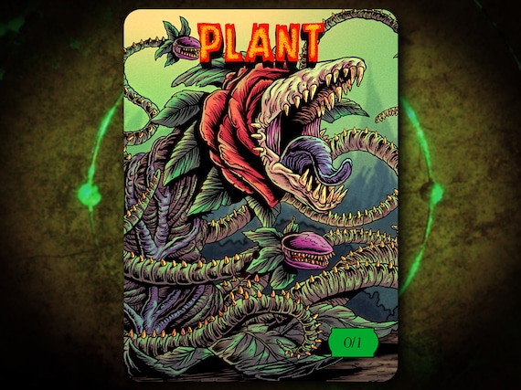 Hand Drawn Plant 0/1 Token for Magic the Gathering MTG!