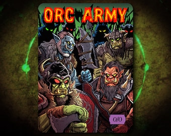 Orc Army 0/0 Full Art Token [by Darkside Tokens] Magic the Gathering MTG!