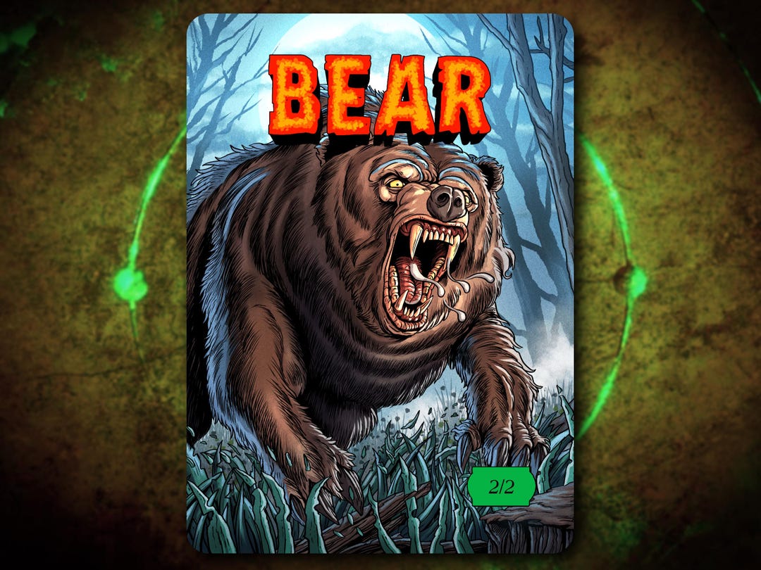 Bear 2/2 Full Art Token [hand Drawn by Darkside Tokens] Magic the ...