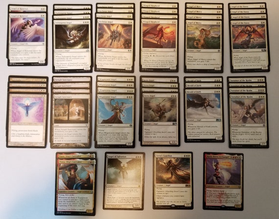 black white mtg cards Amazon.com: Angel Commander Deck - Custom Built - Elite - MTG - EDH