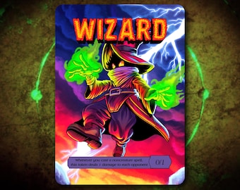 Wizard 0/1 Full Art Token [Hand Drawn by Darkside Tokens] Magic the Gathering MTG!