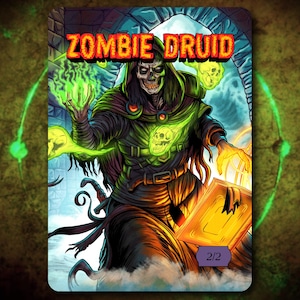 Zombie Druid 2/2 Full Art Token [by Darkside Tokens] Magic the Gathering MTG!