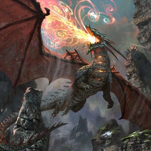 50 Card Dragon Collection lot Magic: the Gathering MTG w/ Rares - Great Gift Idea
