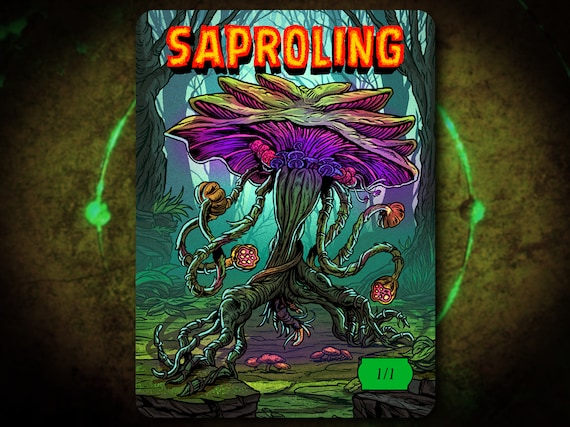 Saproling 1/1 Full Art Token [by Darkside Tokens] Magic the