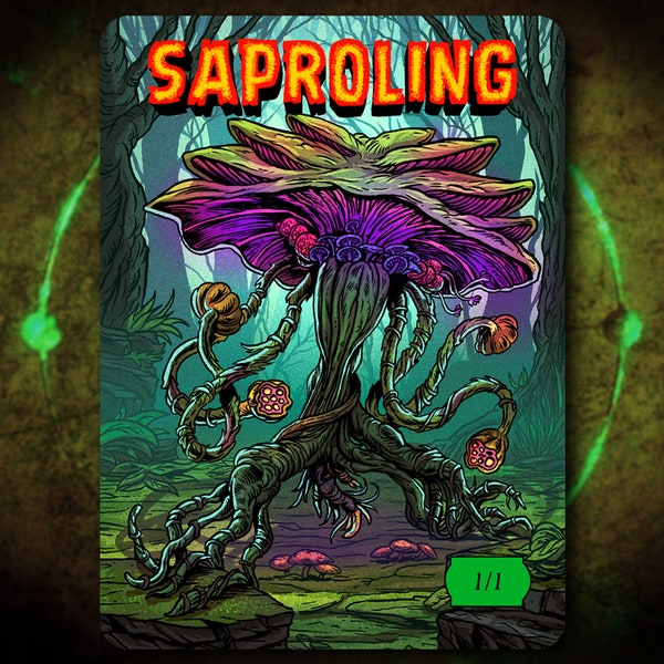 Saproling 1/1 Full Art Token [Hand Drawn by Darkside Tokens] Magic the Gathering MTG!