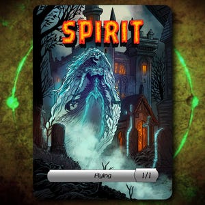 Spirit 1/1 Flying Ficha de arte completo [por Darkside Tokens] ¡Magic the Gathering MTG!