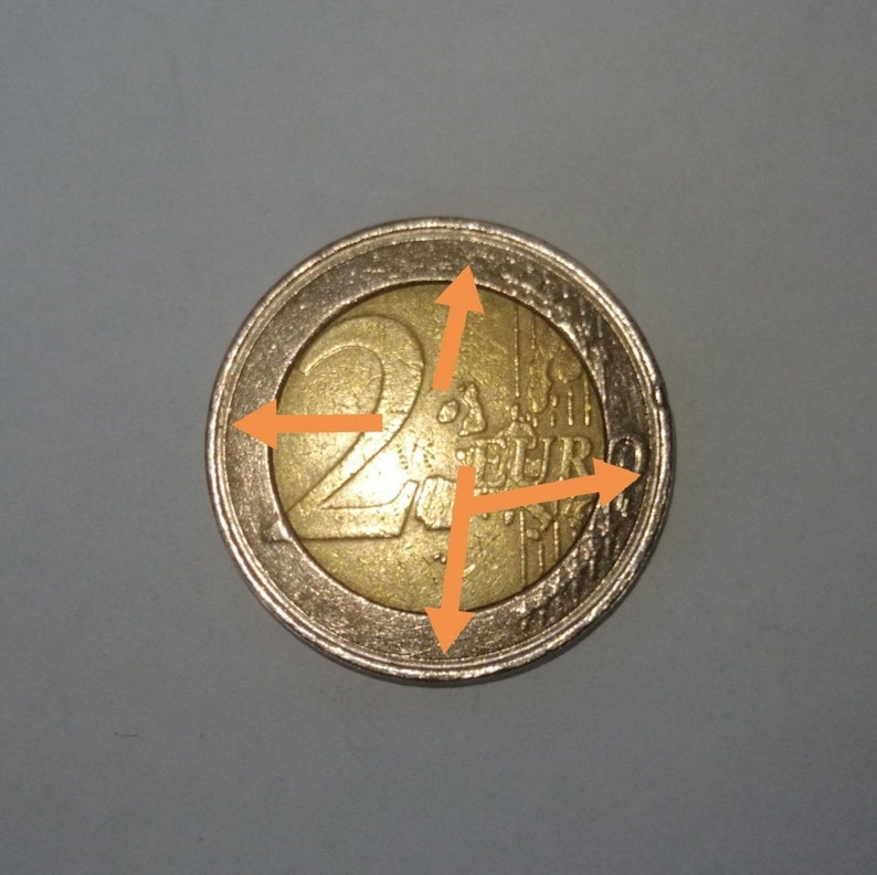 Monedas De 2 Euros Raras Rara moneda de 2 euros con errores de menta. | Etsy
