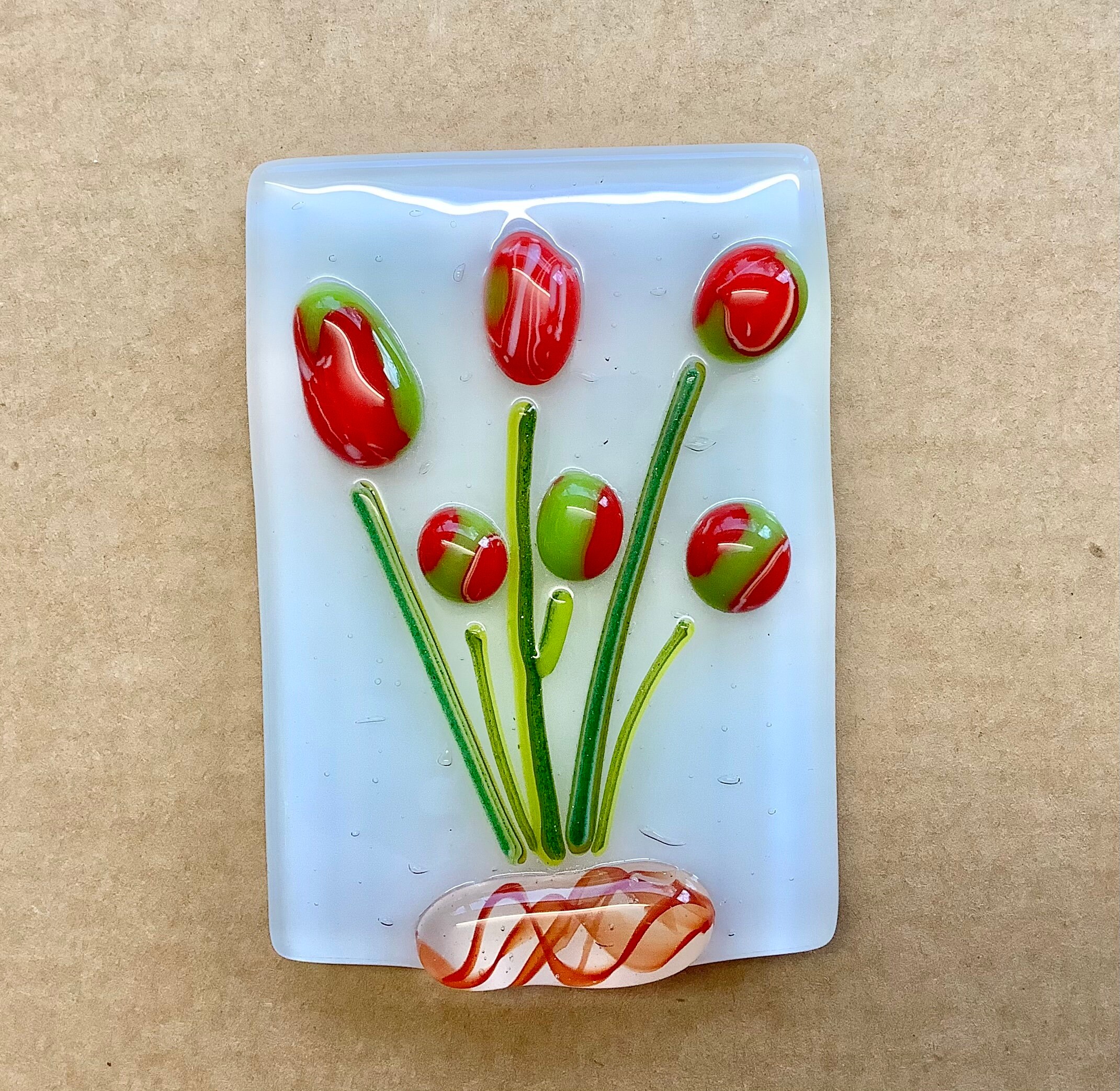 Unique pieces of fused glass. Small gift for Etsy