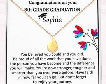 8th Grade Graduation Gift for Her, Personalized Middle School Graduation Gift, 2024 Junior High, End Of School Year granddaughter gift