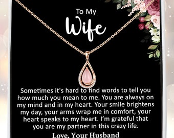 To My Wife Necklace, Christmas Gift For Wife, Mother's Day Gift For Wife, Wife Gift, Wife Birthday Gift, Anniversary Gift For Wife Soulmate