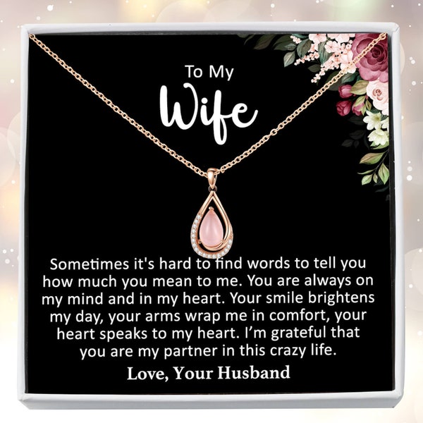 To My Wife Necklace, Christmas Gift For Wife, Mother's Day Gift For Wife, Wife Gift, Wife Birthday Gift, Anniversary Gift For Wife Soulmate