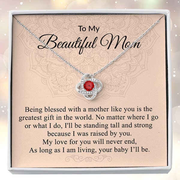 To My Mom Necklace, Christmas Gift for Mom, Unique Mother's Day Gift, Mom Birthday Gift, Necklace For Mom, Mom Gift from Daughter Son