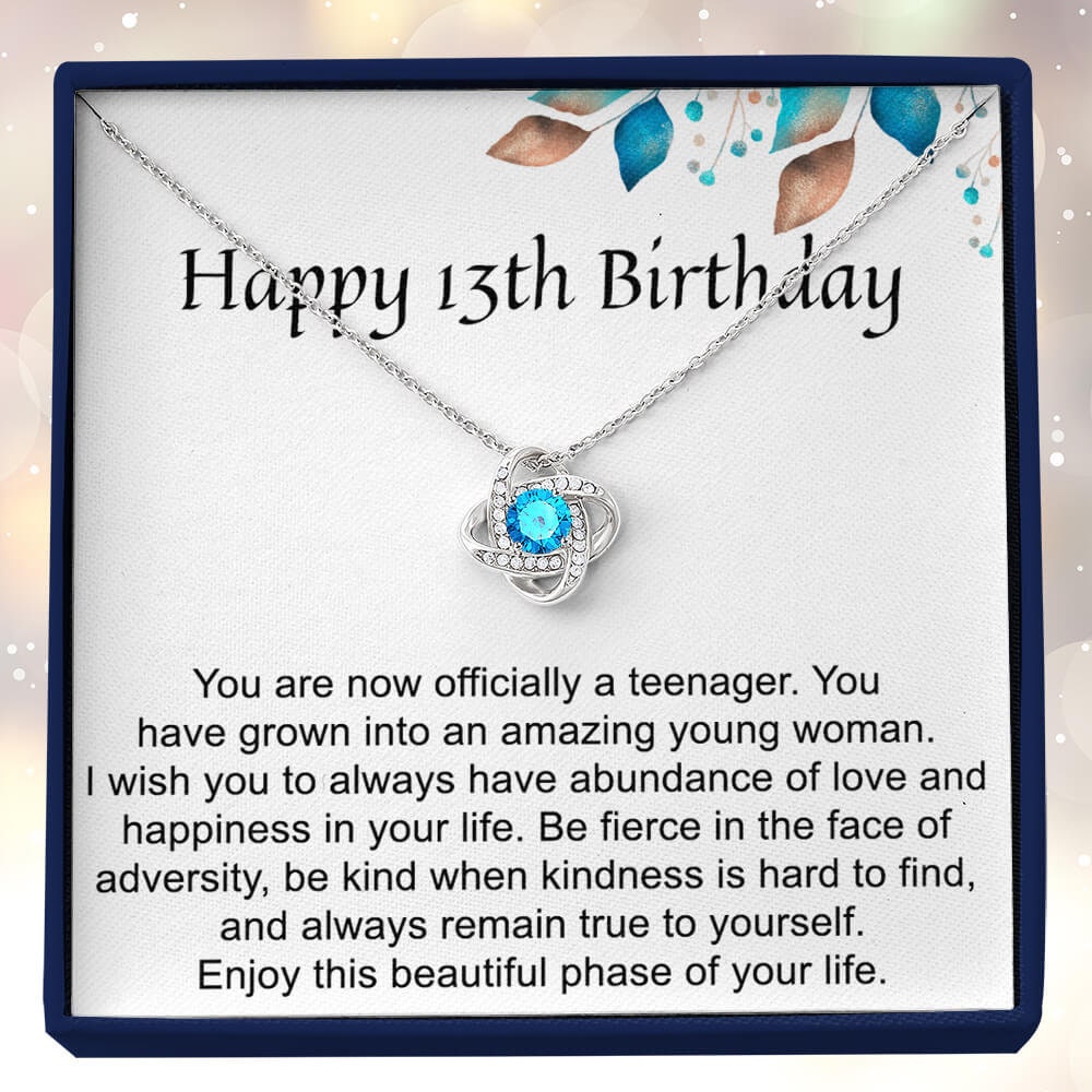 13th Birthday Necklace, Script Name Necklace, Stainless Steel or 18K Yellow Gold Finish, Birthday Gift for 13 Year Old Girl, Happy 13th Polished