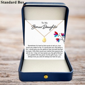 Bonus Daughter Gift, Stepdaughter Necklace, Step Daughter Gift, Stepdaughter Gift, Gift for Stepdaughter from Stepmom,Step Daughter Birthday Standard box