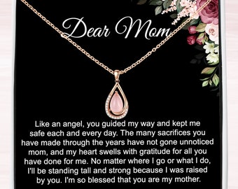 Gift For Mom From Daughter Son, Mother's Day Necklace, Mom Christmas Gift, Mom Birthday Gift, Mom Necklace, Unique Mothers Day Gift Ideas