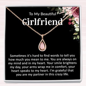 To My Girlfriend Necklace, Gift for Girlfriend, Girlfriend Christmas Gift, Girlfriend Gift, Girlfriend Birthday, Anniversary, Valentines Day image 1