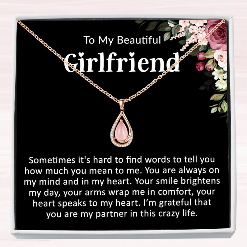 To My Girlfriend Necklace, Gift for Girlfriend, Girlfriend Christmas Gift, Girlfriend Gift, Girlfriend Birthday, Anniversary, Valentines Day image 1