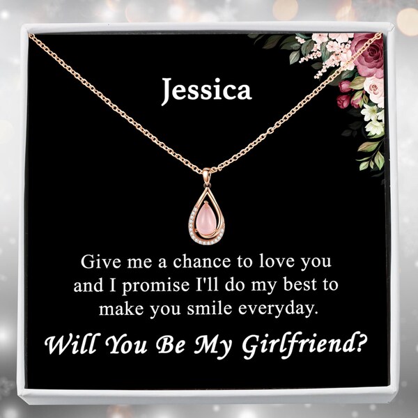 Will You Be My Girlfriend Gift, Personalized Girlfriend Proposal Ideas, Asking Out Girlfriend, Will You Be My Girlfriend Proposal Necklace