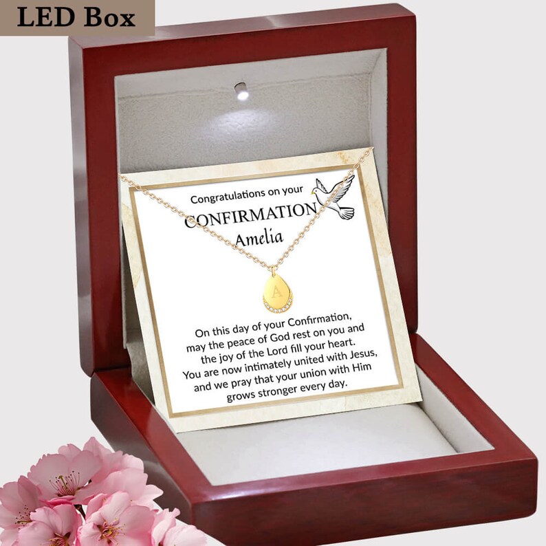 Confirmation Gift For Girl, Confirmation Gifts For Teen Girls, Girl Confirmation Gift, Confirmation Gifts From Sponsor, Goddaughter Gift LED Box