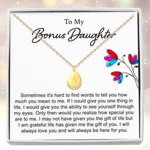 Bonus Daughter Gift, Stepdaughter Necklace, Step Daughter Gift, Stepdaughter Gift, Gift for Stepdaughter from Stepmom,Step Daughter Birthday image 1