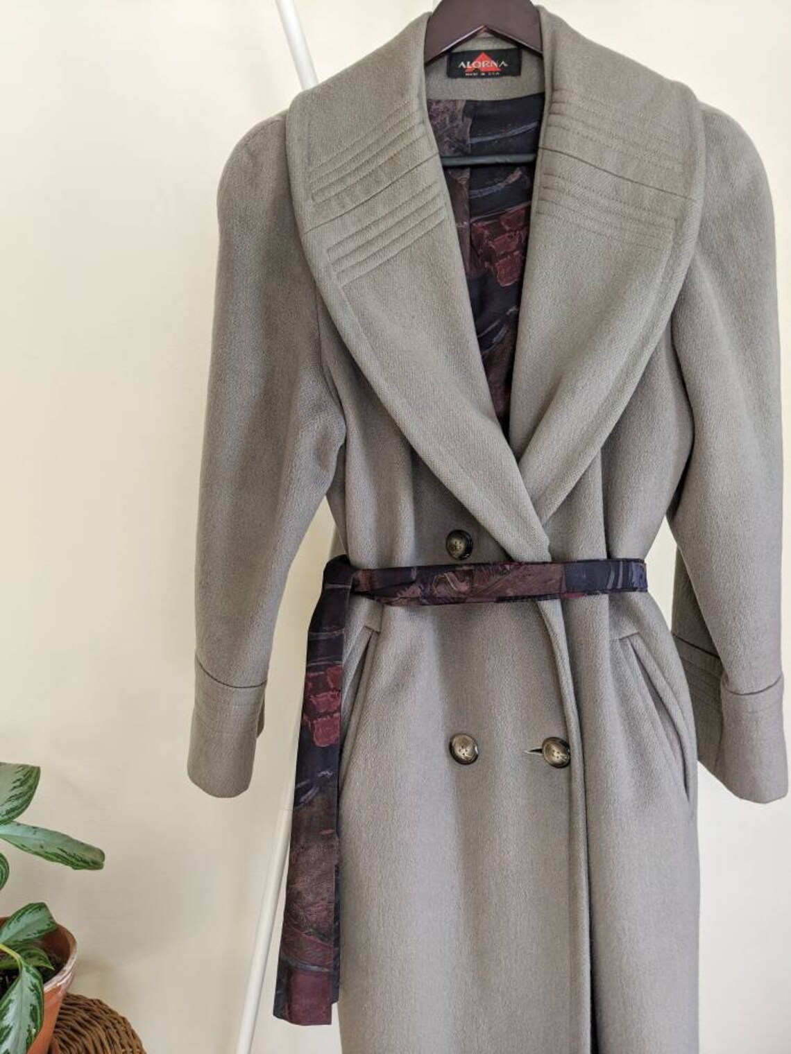 Women's Wool Trench Coat 1980s Alorna | Etsy