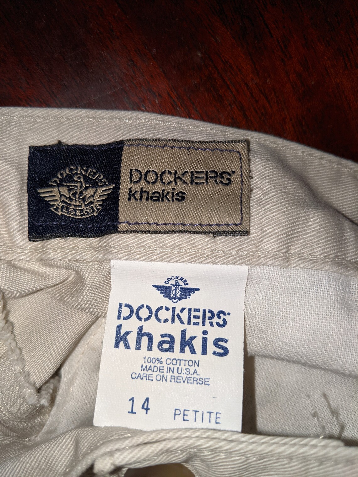Vintage Dockers Pleated Khaki Trousers 1980s Size 14 | Etsy