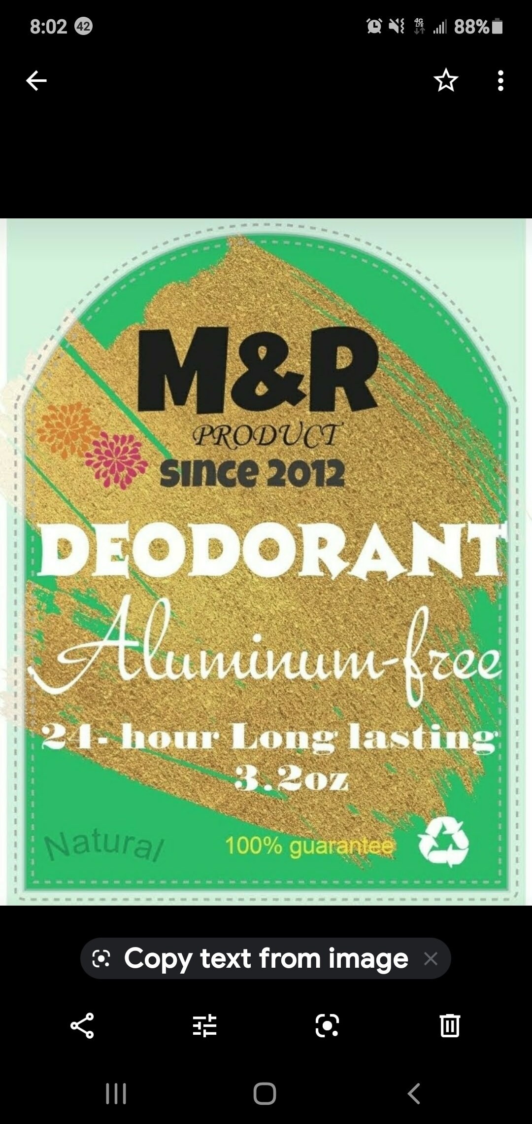 Safest Deodorant for Your health. Etsy UK