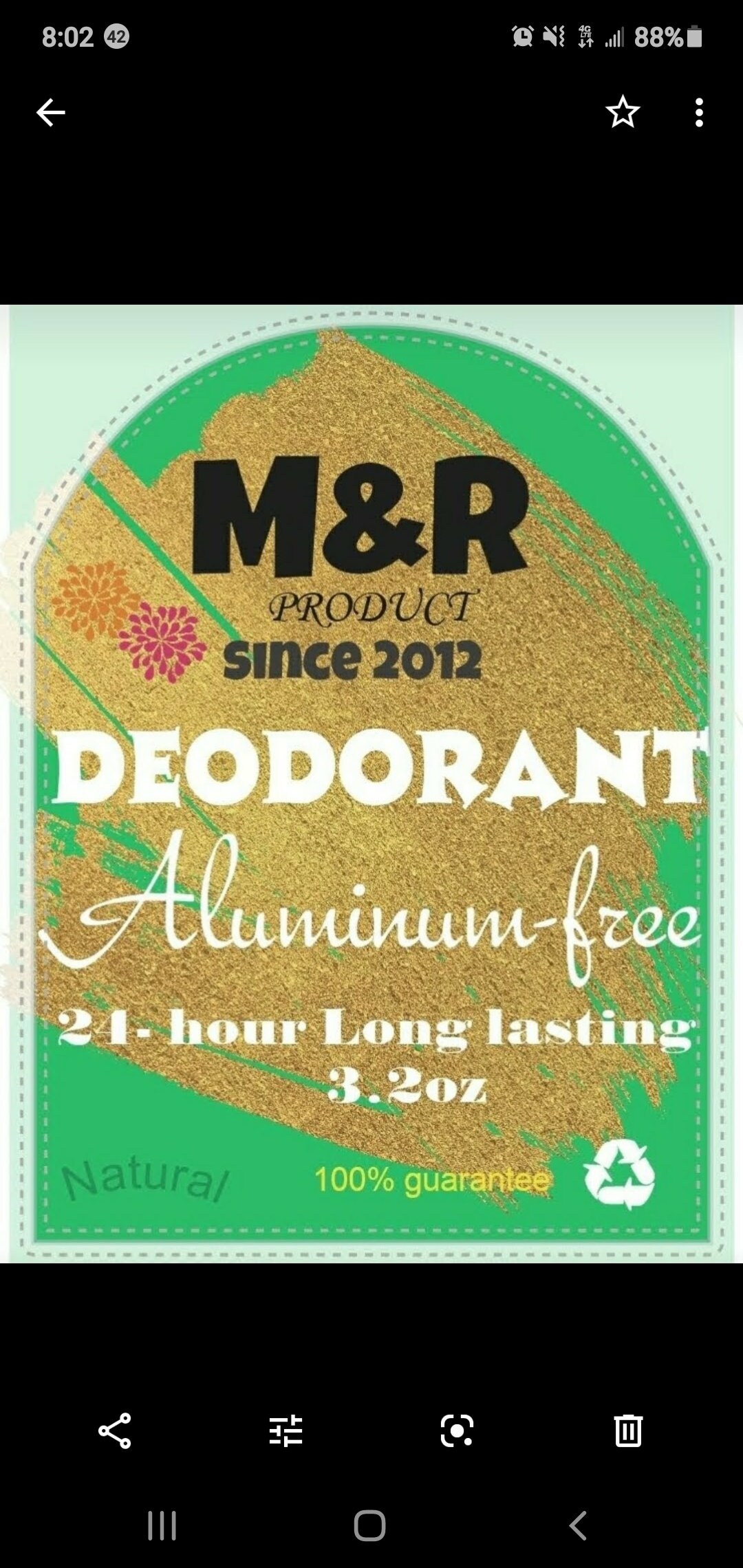 Safest Deodorant for Your health. Etsy UK