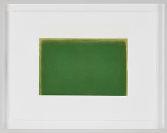 Hakan Berg, zielony pigment, abstrakcyjna sztuka ścienna w stylu modernistycznym (lata 90. XX wieku)