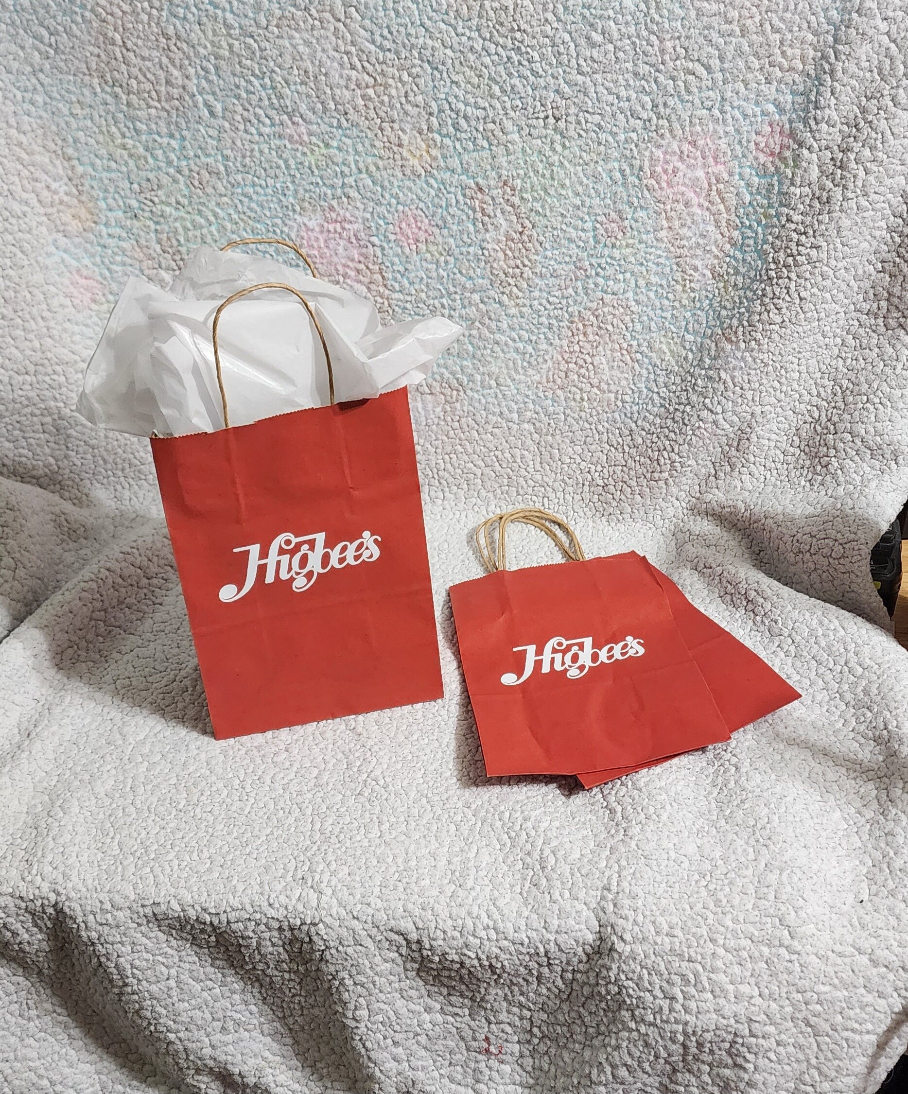 A christmas story higbee's department store gift bag ralphie's leg lamp decor
