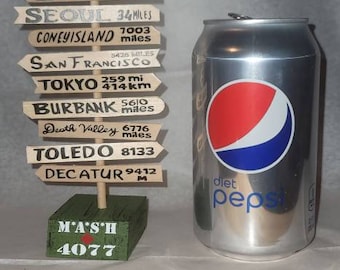 Mash 4077th miniature sign post mash 4077  desk size decor