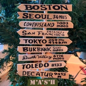 Mash 4077 sign post Christmas ornament