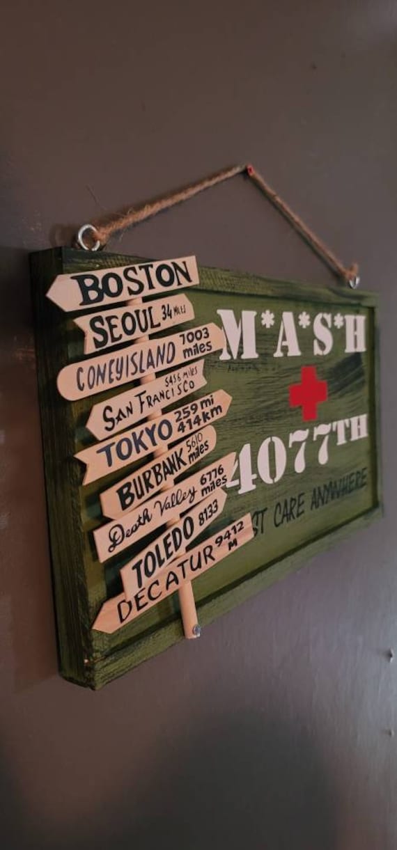 MASH 4077th Sign Post, Decorative Sign - Etsy