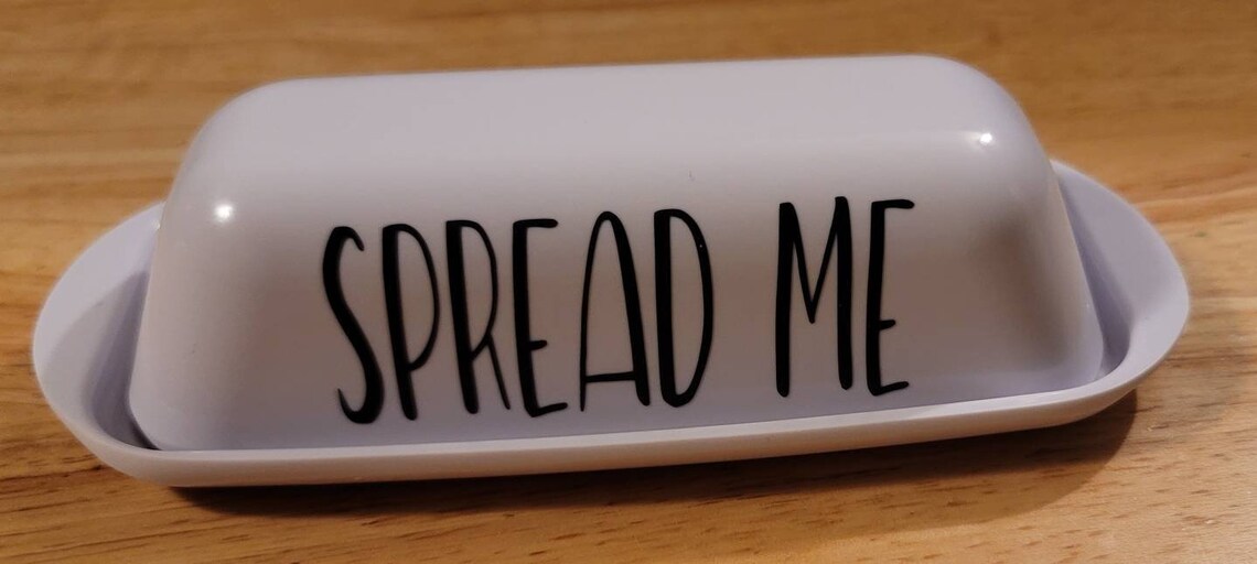 Butter Dish Funny Gag Gift Spread Me Butter Dish Etsy
