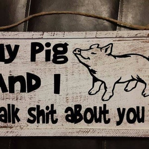 Potbelly pig cute sign mini pig sign farm  farmhouse Pet Pig Gifts, Pigs, Gift for Pig Lovers
