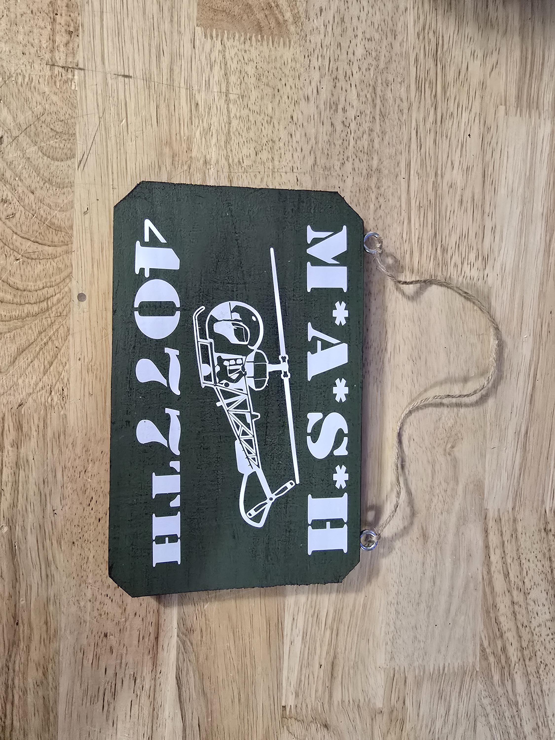 MASH 4077th Sign, Medical Helicopter Decor (9x6) - Etsy