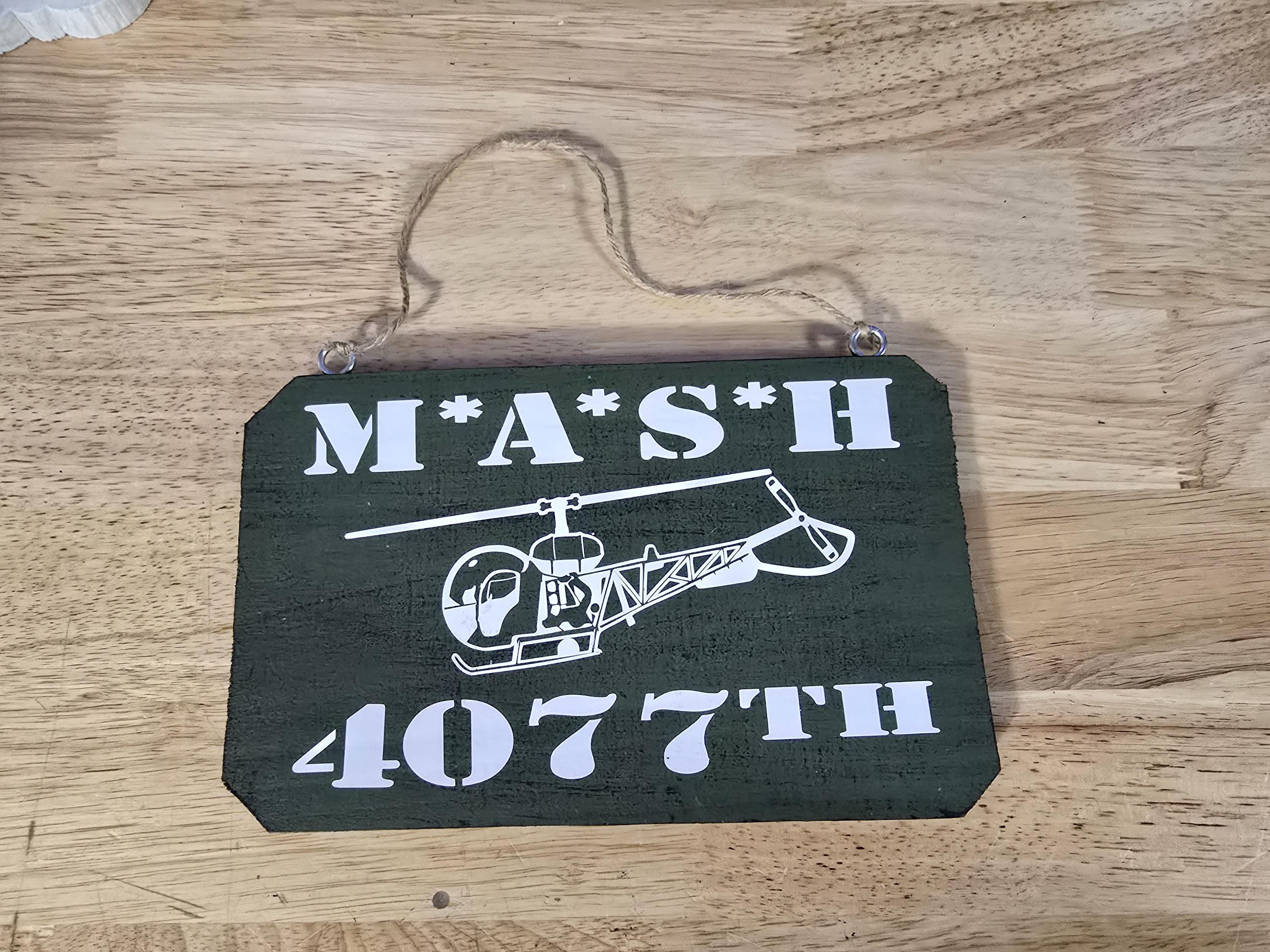 MASH 4077th Sign, Medical Helicopter Decor (9x6) - Etsy