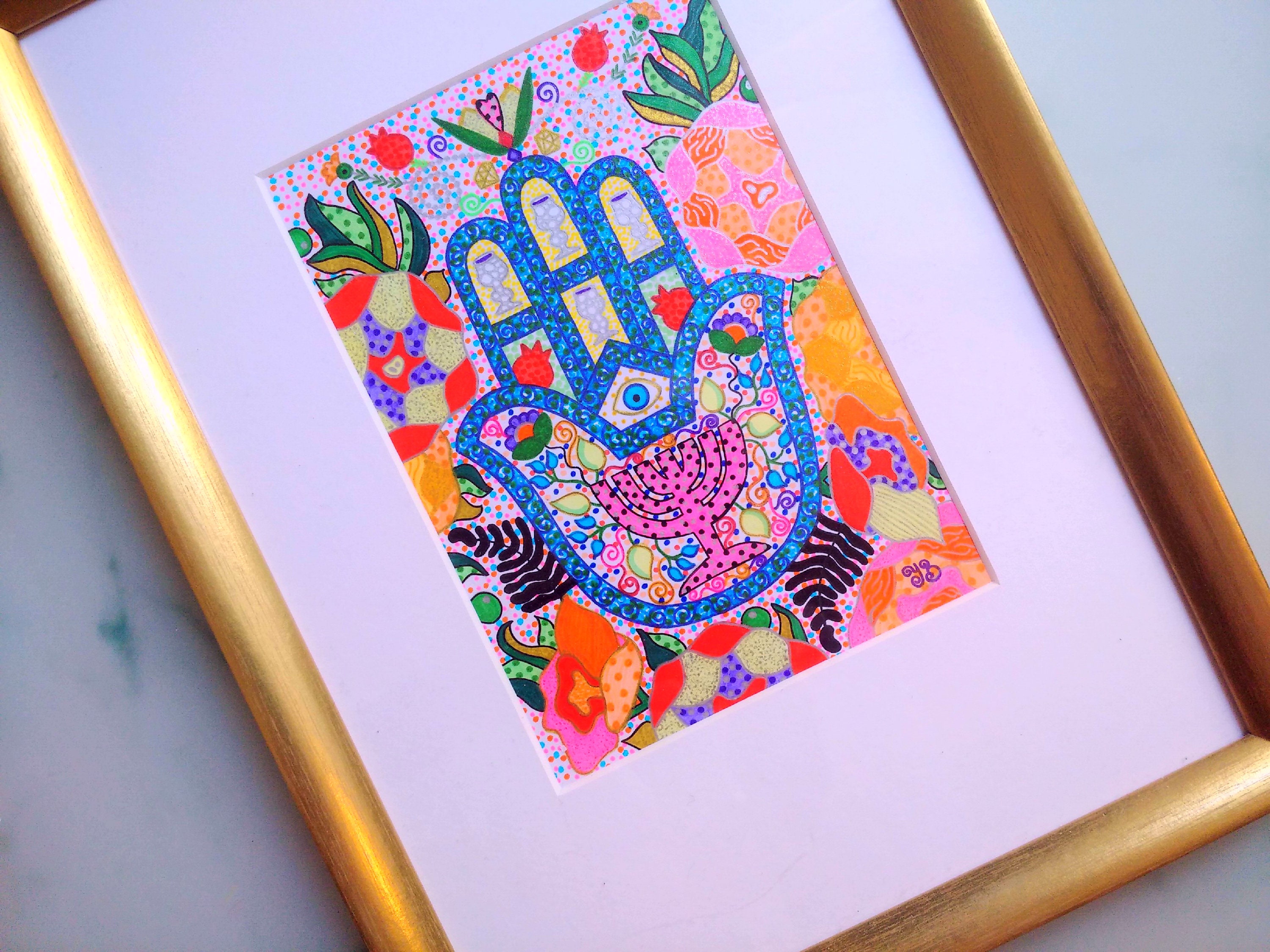 Torah Art. Judaica French Artist. Art Religieux Juif. Fait Main. Tableau Décoratif. Artiste Juif. Ya