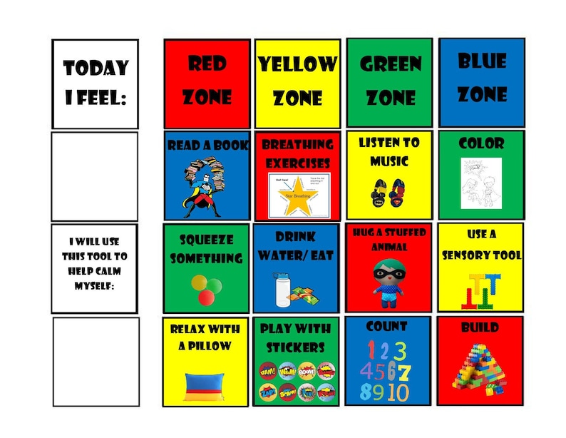 Superhero Zones of Regulation | Etsy Canada