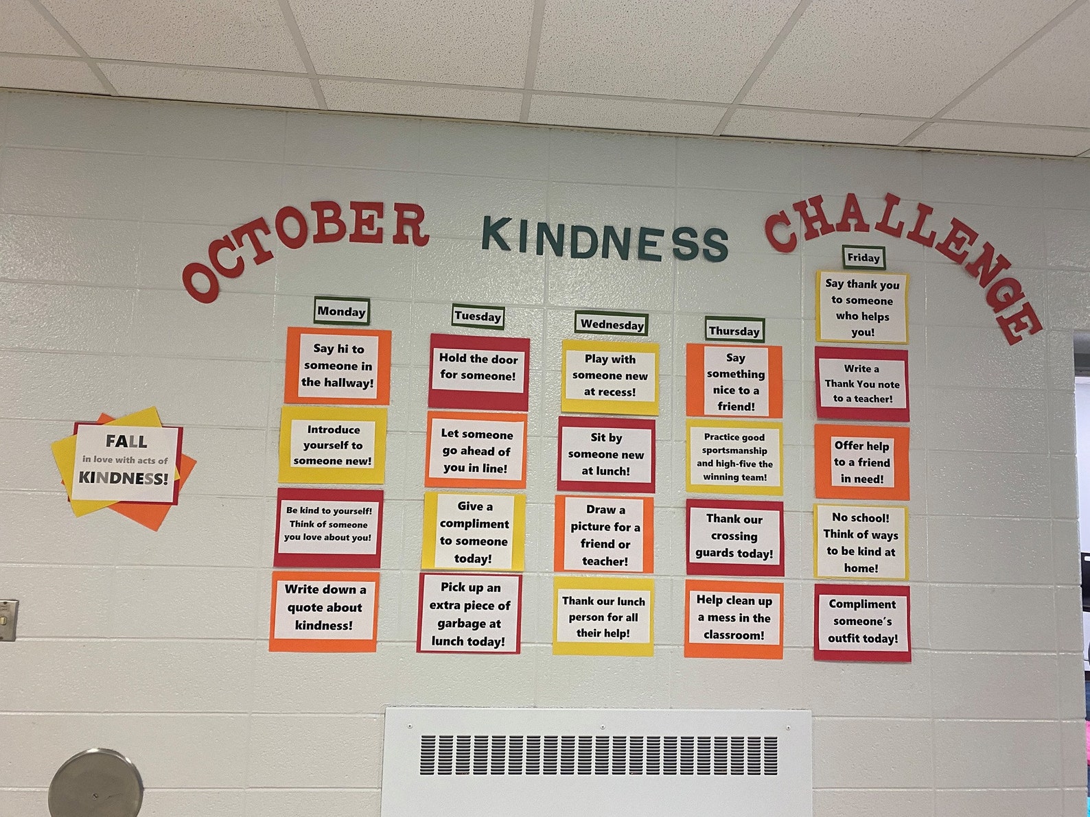 Kindness Challenge Bulletin Board Etsy UK