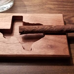 Cigar Ashtray - Small - Walnut - Texas