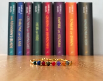 Book Series Gemstone Bracelet Throne of Glass ACOTAR Crescent City